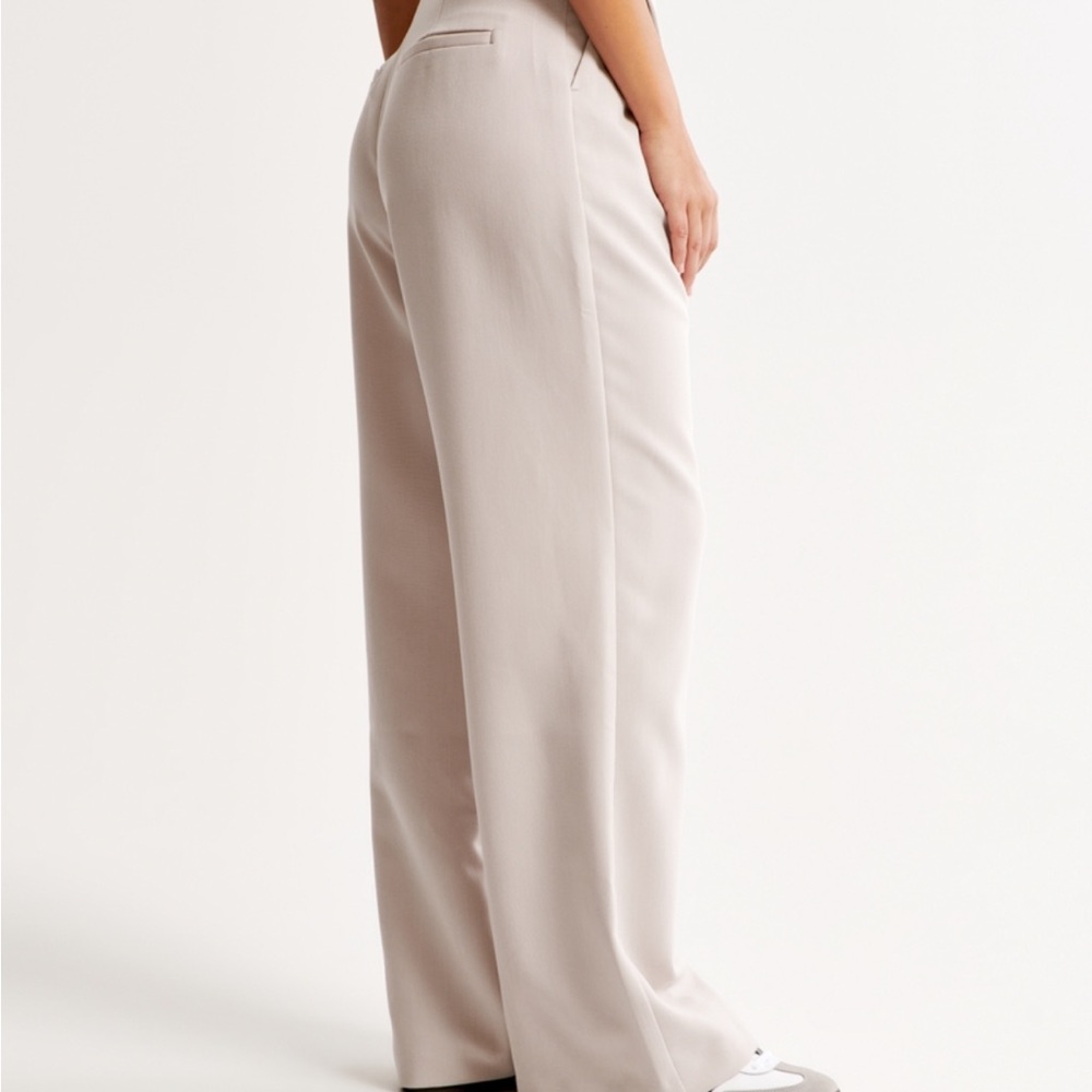 Abercrombie Curve Love A&F Sloan Tailored Wide Leg Pant